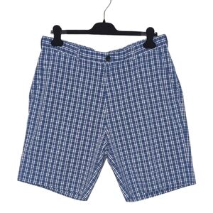 Brooks Brothers Bermuda Shorts Rear Zipper Pocket Blue White Checker Men's 36